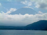 本栖湖から見た早朝の富士山